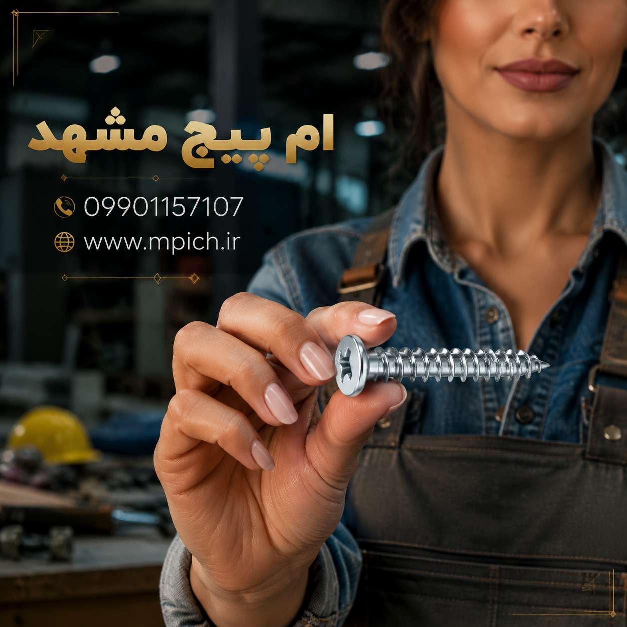 پیچ ام دی اف 5 گالوانیزه / ام دی اف پنج سانت سفید